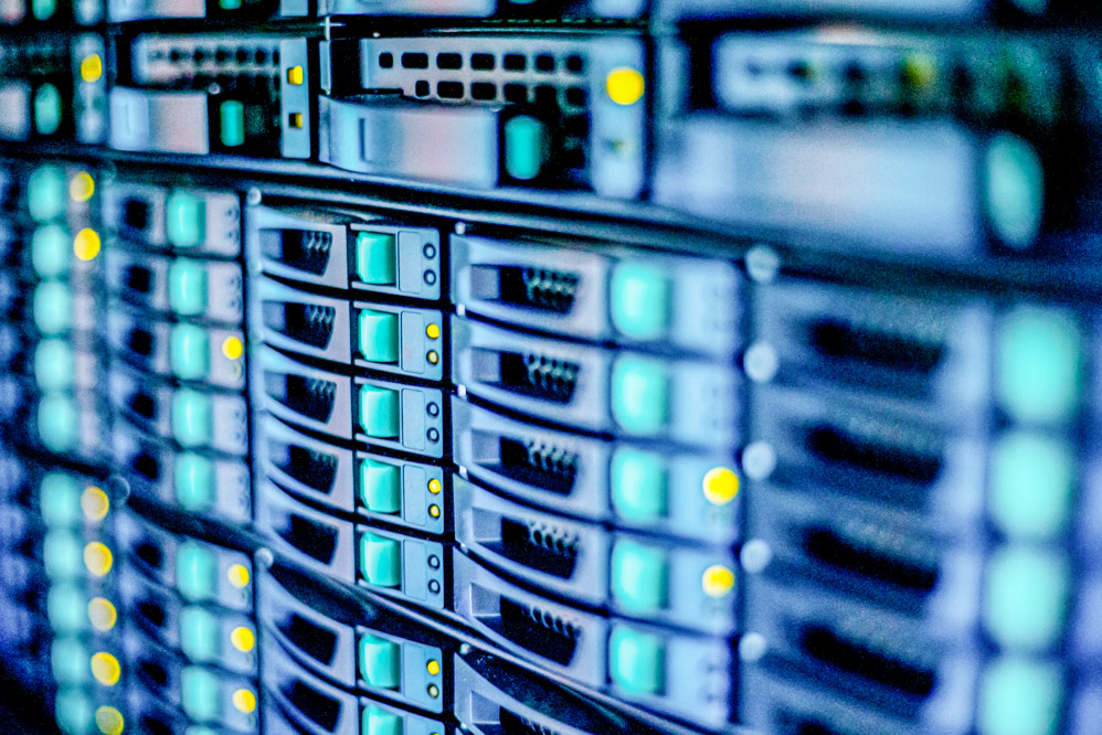 Extreme Close-up of Supercomputer.