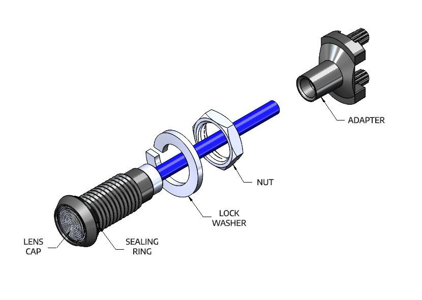 Figure 7: The SMFLP adapter pairs a flexible light pipe with an existing SMD LED (Source: Bivar)