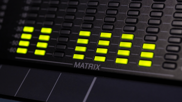 LED display in a matrix showcasing led illumination and indication