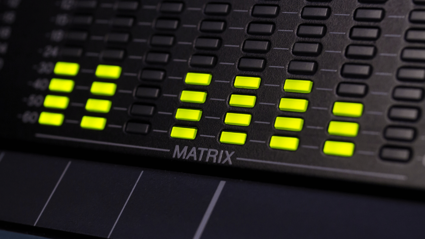 LED display in a matrix showcasing led illumination and indication