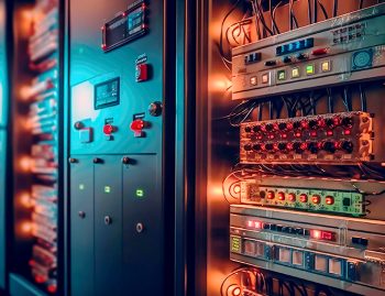 data center serving using LEDs and light pipes to portray led indications