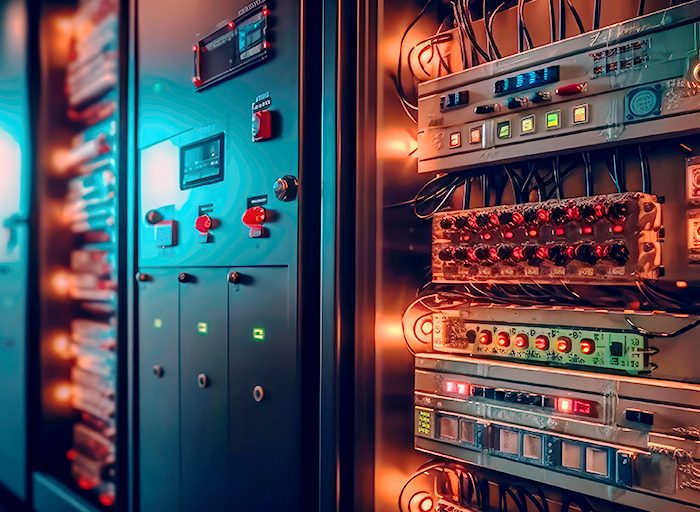 data center serving using LEDs and light pipes to portray led indications