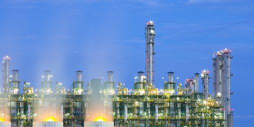 Industry plant at twilight time.